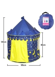 Doreen Princess Castle Play Tent with Glow in The Dark Stars, conveniently Folds in to a Carrying Case, Your Kids Will Enjoy This Foldable POP Up Blue Play Tent/House Toy for Indoor &amp; Outdoor Use（GC18