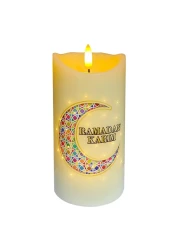 Ramadan Kareem Decorated LED Candle 7.5x15cm