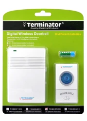 Terminator Brand Digital Wireless Door Bell with 38 Different Melodies - DC