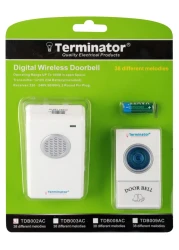 Terminator Brand Digital Wireless Door Bell with 38 Different Melodies - 2 pin