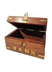 Wood Art Handicrafted Wooden Designed Money Bank/Coin Saving Box/Piggy Bank/Gifts for Kids, Girls, Boys &amp; Adults