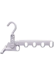 Aiwanto 5 Hole Folding Hanger Storage Wall Mounted Drying Clothes Rack Outdoor Cloth Storage Rack