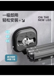 Wall Mounted Clothes Drying Rack Retractable Laundry Clothes Rack Space Saving Collapsible Dryer Rack for Balcony Laundry