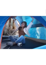 LB-20348 4 Person Camping Tent Large Waterproof Family Tent - Multicolors