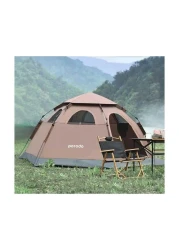 Porodo Lifestyle 4 Person Easy Pop Up Automatic Camping Tent 2000MM - Light Brown