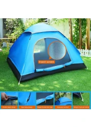 Camping/Dome/Outdoor Family Tent - Waterproof Tent with Carry Bag for 3-4 Person