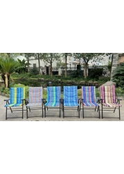 GO2CAMPS Folding Camping Chair with Cushion High Quality Beach Chair for Garden Balcony or Festivals Outdoor Relax Chair as Fishing Chair or Festival Chair (Multicolour)