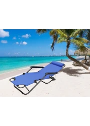 Foldable Beach Chair 153x60x35 blue