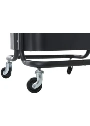 Rubik 3-Tier Rolling Storage Cart Moveable Trolley With Utility Handle And Wheels For Kitchen Bathroom, Black