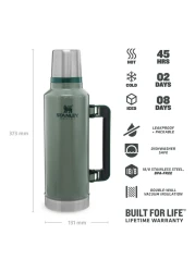 Stanley Classic Legendary Vacuum Bottle Hammertone Green 1.9L