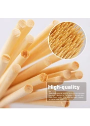 LAVISH Natural Bamboo Skewers, 100-Pack, 12-Inch Wooden Sticks for BBQ, Grilling, Kabobs, Fruit, Appetizers, Cocktail, Chocolate Fountain &amp; Crafts