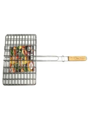 Bita Stainless Steel Bbq Grill Silver/Brown 37 X 23Centimeter