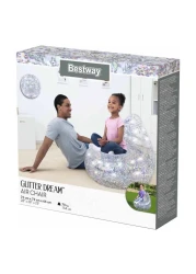 بيست واي كرسي هوائي بلون فضي بتصميم ساحر بحجم 72 × 72 × 64 سم