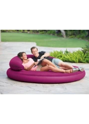 Sprintee Ultra Daybed Lounge Airbed with Pump, Plastic Purple 191x51cm Comfortable and Durable Inflatable Daybed for Indoor and Outdoor Use, Perfect for Lounging, Camping, and Relaxation