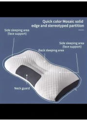 Radiotronics New White 3D Stereoscopic SPA Massage Pillow Partition Assists Sleep and Neck Protection Pillow Knitted Cotton Pillow Core