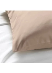 BYFT Tulip (Sand) Pillow Cover (52 x 73 + 12 Cm-Set of 1 Pc) 100% Cotton, Soft and Luxurious Hotel Quality Bed linen-300 TC