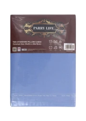 Parry Life Set Of 2pcs Pillow Case/Cover/Protector, All-Weather, 144TC Microfiber Poly-Cotton, Soft, High-Quality Stitching, 50 x 70 Centimeters, Made in UAE