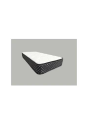 Comfy White Single Flat Orthomedical Knitted Cotton 190 X 90 X 10Cm Mattress With Black Border