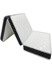 Comfy Portable White Satin 180x90x10cm Medicated Folding Mattress with Black Border