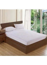 Waterproof Mattress Protector Double 150x200cm Bamboo fiber Cotton Jersey+TPU Pad Cover for Pets Kids Adults Deep Pocket Style 100% Waterproof Mattress Protector Double Size White