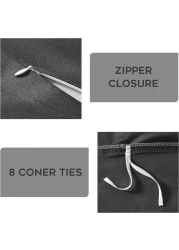 Fabienne Duvet Cover for Weighted Blanket 60"x80" Soft and Breathable Duvet Cover with Zipper Suitable for 150x200cm Weighted Blankets Washable Cover White