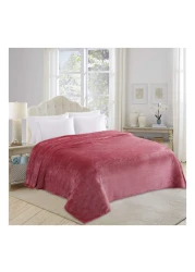 LA Collection 280 GSM Polyester Blanket King Light Mauve 220x240cm 1552g
