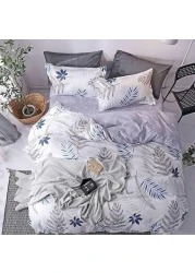 GOLDEN HOME 6-Piece King Size Duvet Cover Set, 1 Duvet Cover + 1 Fitted Sheet + 4 Pillow Cases, Microfibre, Muesli