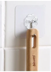 Generic Adhesive Seamless Wall Hooks Clear