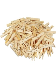 Lavish Multi-Functional, 100 Pcs Household Bamboo And Wood Clothes Clip