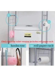 Generic Metal Toilet Cabinet Shelving Kitchen Bathroom Space Saver Shelf Organizer Holder New, Generic, White