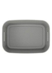 Cosmoplast Rattan Laundry Basket (50 L, 60.5 x 43 x 27.5 cm)