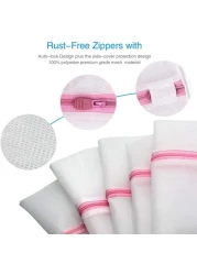 Solgd Set Of 7Pcs Laundry Bags Mesh Wash Bags With Premium Zipper, Travel Organization Washing Bag, Clothing Washing Bags For Laundry, Bra, Blouse, Underwear, Stocking, Lingerie
