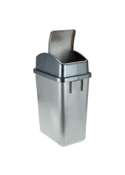 Lion Star Quadra Waste Bin With Swing Lid Grey 20L