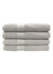 لا كولكشن منشفة حمام 550 GSM من القطن الخالص والفيزيكوز موديل 22001150 مقاس 100 × 150 سم - رمادي فاتح