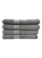 لا كولكشن منشفة حمام 550 GSM من القطن الخالص والفيزيكوز موديل 22001150 مقاس 100 × 150 سم - رمادي غامق