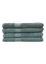 لا كوليكشن منشفة حمام قطنية 420 غرام لكل متر مربع باللون الأخضر الداكن 100×150 سم