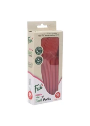 Fun Colors Biodegradable Forks Ruby Red