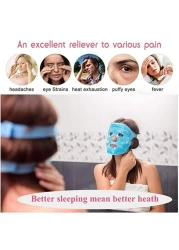 Gel Beads Face and Eye Masks Kit Hot Cold Mask Cooling Ice Heat Facial Eye Pack Therapy with a w