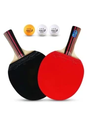 Generic 6-Piece Table Tennis Racket Set 28.0x17.5x2.5cm