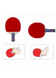 Generic 5-Piece Table Tennis Solid Wood Rackets Set With Balls