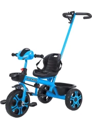 Lovely Baby Duckids Kids Tricycle, Baby Rideon 3 Wheels Tricycle With Handle LB 1127H (Blue)