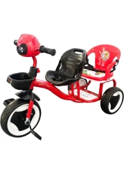 Duckids Tricycle, LB 775, 2 Seater Baby Tricycle For Kids (Red)