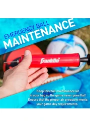 Franklin Sports Ball Pump Kit 74 Perfect for Basketballs Soccer Balls and More Complete Hand Pump Kit with Needles Flexible Hose Air Pressure Gauge and Carry Bag