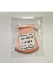 Pikkaboo Washable Mask - Plain Pink Kids