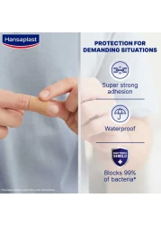هانزابلاست لصاقات الجروح شديدة المتانة , ضمادة مقاومة للماء , لصاقة بمقاومة إضافية , التصاق فائق القوة , لصاقة مرنة ومتينة , تحجب ٩٩٪ من البكتيريا , ١٦ لصاقة