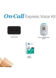 On CallExpress Voice Blood Glucose Monitor Meter Only Includes On Call Express Voice Meter Carrying Case Log Book