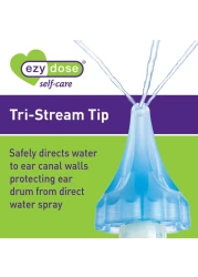EZY DOSE Ear Wax Removal Syringe TriStream Tip Prevents Ear Infections Safe and Effective Easy to Use Perfect for Kids and Adults 20mL Capacity Clear BPA Free