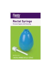 Flents Rectal Syringe Reusable Easy to Clean Blue