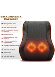 Back &amp; Neck Massager Cervical Spine Pillow Massager Neck Waist Shoulder Lumbar Back Body For Muscle Pain Relief, Chairs and Cars Cushion