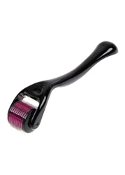 Derma Roller - Titanium Micro Needles Roller Black/Pink 1.5millimeter